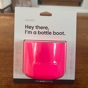 “Bright Pink” Owala Silicone Water Bottle Boot 40 oz